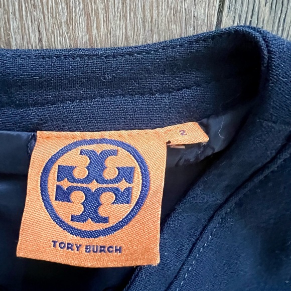 Tory Burch Navy Wool Shift Dress Mariel size 2 - Picture 2 of 5